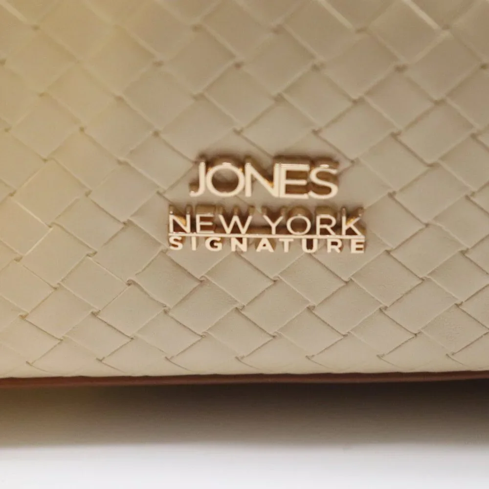 Jones NY Signature Cream Satchel Handbag in Good Condition